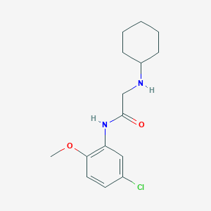 molecular formula C15H21ClN2O2 B4938643 N-(5-chloro-2-methoxyphenyl)-2-(cyclohexylamino)acetamide 
