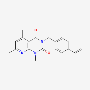 molecular formula C19H19N3O2 B4938680 3-[(4-ETHENYLPHENYL)METHYL]-1,5,7-TRIMETHYL-1H,2H,3H,4H-PYRIDO[2,3-D]PYRIMIDINE-2,4-DIONE 