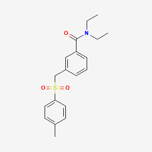 molecular formula C19H23NO3S B4938693 N~1~,N~1~-Diethyl-3-{[(4-methylphenyl)sulfonyl]methyl}benzamide 