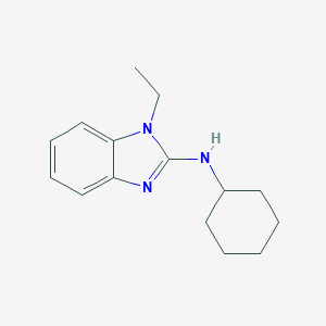 molecular formula C15H21N3 B493874 N-cyclohexyl-N-(1-ethyl-1H-benzimidazol-2-yl)amine 