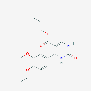 molecular formula C19H26N2O5 B4938789 Butyl 4-(4-ethoxy-3-methoxyphenyl)-6-methyl-2-oxo-1,2,3,4-tetrahydropyrimidine-5-carboxylate 