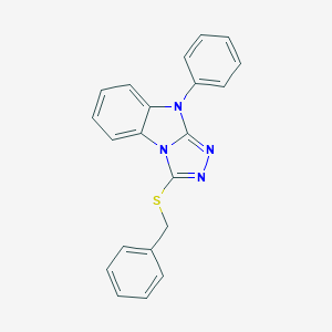 molecular formula C21H16N4S B493880 1-Benzylsulfanyl-4-phenyl-[1,2,4]triazolo[4,3-a]benzimidazole 