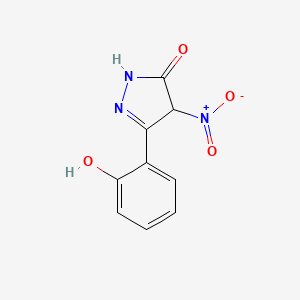 molecular formula C9H7N3O4 B4938862 3-(2-hydroxyphenyl)-4-nitro-1,4-dihydropyrazol-5-one 