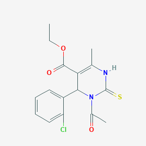 molecular formula C16H17ClN2O3S B4938870 ethyl 3-acetyl-4-(2-chlorophenyl)-6-methyl-2-thioxo-1,2,3,4-tetrahydro-5-pyrimidinecarboxylate 