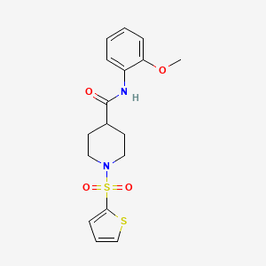 molecular formula C17H20N2O4S2 B4938937 N-(2-METHOXYPHENYL)-1-(THIOPHENE-2-SULFONYL)PIPERIDINE-4-CARBOXAMIDE 