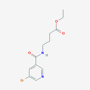 molecular formula C12H15BrN2O3 B4939034 ethyl 4-{[(5-bromo-3-pyridinyl)carbonyl]amino}butanoate 