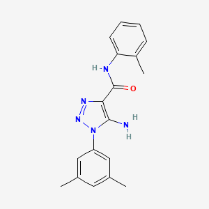molecular formula C18H19N5O B4939041 5-amino-1-(3,5-dimethylphenyl)-N-(2-methylphenyl)-1H-1,2,3-triazole-4-carboxamide 