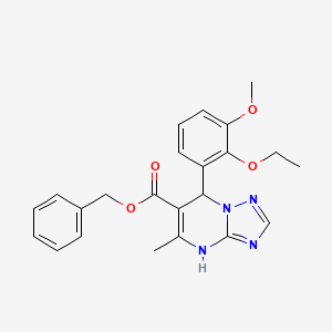 molecular formula C23H24N4O4 B4939064 benzyl 7-(2-ethoxy-3-methoxyphenyl)-5-methyl-4,7-dihydro[1,2,4]triazolo[1,5-a]pyrimidine-6-carboxylate 