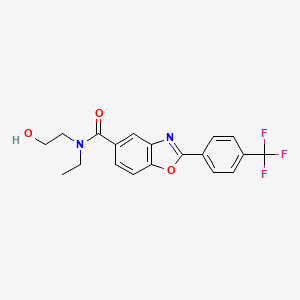 molecular formula C19H17F3N2O3 B4939094 N-ethyl-N-(2-hydroxyethyl)-2-[4-(trifluoromethyl)phenyl]-1,3-benzoxazole-5-carboxamide 