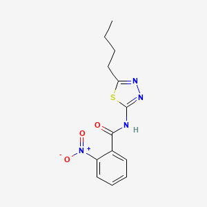 molecular formula C13H14N4O3S B4939109 N-(5-butyl-1,3,4-thiadiazol-2-yl)-2-nitrobenzamide 