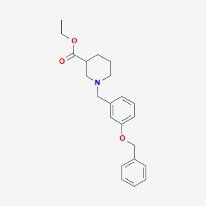 molecular formula C22H27NO3 B4939161 ethyl 1-[3-(benzyloxy)benzyl]-3-piperidinecarboxylate 