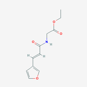 molecular formula C11H13NO4 B4939320 ethyl 2-[[(E)-3-(furan-3-yl)prop-2-enoyl]amino]acetate 