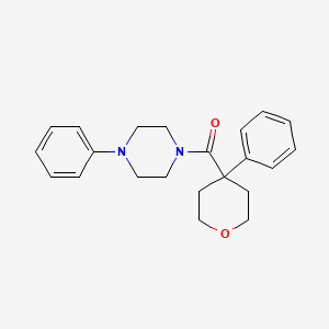 molecular formula C22H26N2O2 B4939461 (4-phenylpiperazin-1-yl)(4-phenyltetrahydro-2H-pyran-4-yl)methanone 