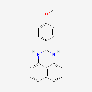 molecular formula C18H16N2O B4939496 2-(4-methoxyphenyl)-2,3-dihydro-1H-perimidine CAS No. 19564-09-1