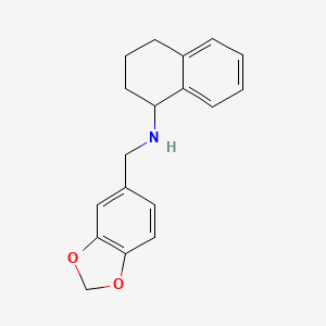 molecular formula C18H19NO2 B4939584 N-(1,3-benzodioxol-5-ylmethyl)-1,2,3,4-tetrahydronaphthalen-1-amine 