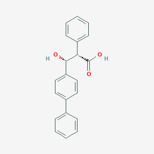 B049396 (1,1'-Biphenyl)-4-propanoic acid, beta-hydroxy-alpha-phenyl-, (R*,S*)-(-)- CAS No. 119725-37-0