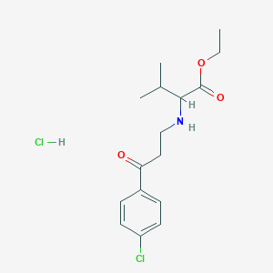 molecular formula C16H23Cl2NO3 B4939617 ethyl N-[3-(4-chlorophenyl)-3-oxopropyl]valinate hydrochloride CAS No. 92528-03-5