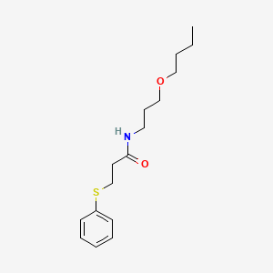 molecular formula C16H25NO2S B4939757 N-(3-butoxypropyl)-3-(phenylsulfanyl)propanamide 