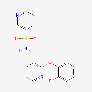 molecular formula C17H14FN3O3S B4939791 N-{[2-(2-fluorophenoxy)-3-pyridinyl]methyl}-3-pyridinesulfonamide 