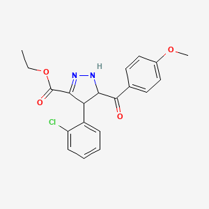 molecular formula C20H19ClN2O4 B4939825 ethyl 4-(2-chlorophenyl)-5-[(4-methoxyphenyl)carbonyl]-4,5-dihydro-1H-pyrazole-3-carboxylate 