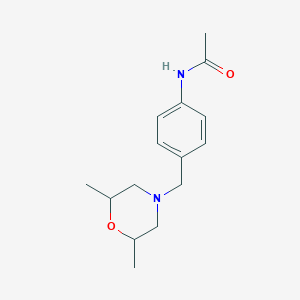 molecular formula C15H22N2O2 B4939889 N-{4-[(2,6-dimethyl-4-morpholinyl)methyl]phenyl}acetamide 