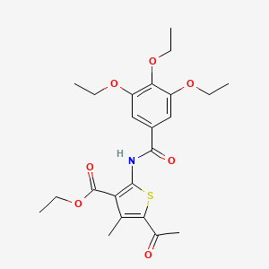 molecular formula C23H29NO7S B4939914 Ethyl 5-acetyl-4-methyl-2-{[(3,4,5-triethoxyphenyl)carbonyl]amino}thiophene-3-carboxylate 