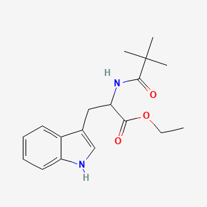 molecular formula C18H24N2O3 B4940095 ethyl 2-(2,2-dimethylpropanoylamino)-3-(1H-indol-3-yl)propanoate 