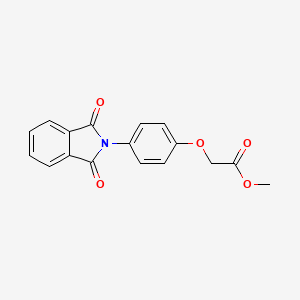molecular formula C17H13NO5 B4940386 Methyl 2-[4-(1,3-dioxoisoindol-2-yl)phenoxy]acetate 