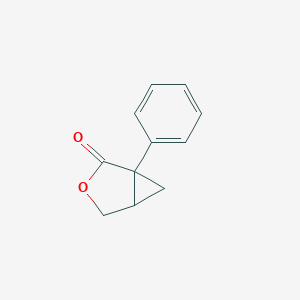 molecular formula C11H10O2 B049404 1-Phenyl-3-oxabicyclo[3.1.0]hexan-2-one CAS No. 63106-93-4