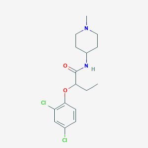 molecular formula C16H22Cl2N2O2 B4940491 2-(2,4-dichlorophenoxy)-N-(1-methylpiperidin-4-yl)butanamide 