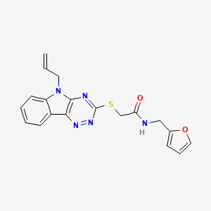 molecular formula C19H17N5O2S B4940616 N-[(FURAN-2-YL)METHYL]-2-{[5-(PROP-2-EN-1-YL)-5H-[1,2,4]TRIAZINO[5,6-B]INDOL-3-YL]SULFANYL}ACETAMIDE 