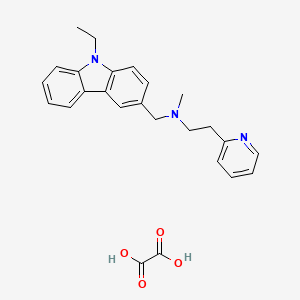 molecular formula C25H27N3O4 B4940649 N-[(9-ethylcarbazol-3-yl)methyl]-N-methyl-2-pyridin-2-ylethanamine;oxalic acid 