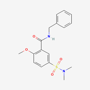 molecular formula C17H20N2O4S B4940658 N-benzyl-5-(dimethylsulfamoyl)-2-methoxybenzamide 