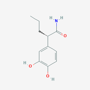 molecular formula C11H15NO3 B049407 2-(3,4-Dihydroxyphenyl)valeramide, (S)- CAS No. 117406-76-5