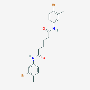 molecular formula C20H22Br2N2O2 B4940735 N'-(3-bromo-4-methylphenyl)-N-(4-bromo-3-methylphenyl)hexanediamide 