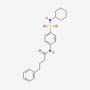 molecular formula C22H28N2O3S B4940903 N-[4-(cyclohexylsulfamoyl)phenyl]-4-phenylbutanamide 