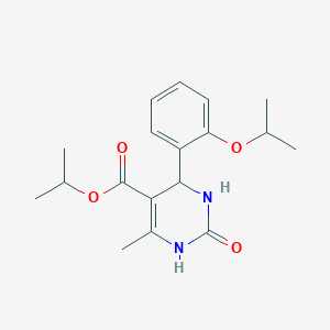 molecular formula C18H24N2O4 B4941496 Propan-2-yl 6-methyl-2-oxo-4-[2-(propan-2-yloxy)phenyl]-1,2,3,4-tetrahydropyrimidine-5-carboxylate 