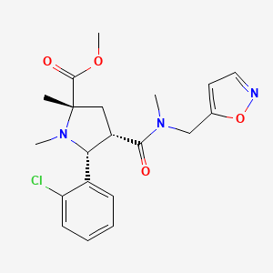 molecular formula C20H24ClN3O4 B4941777 methyl (2S,4S,5R)-5-(2-chlorophenyl)-1,2-dimethyl-4-[methyl(1,2-oxazol-5-ylmethyl)carbamoyl]pyrrolidine-2-carboxylate 