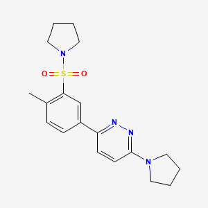 molecular formula C19H24N4O2S B4941951 3-[4-Methyl-3-(pyrrolidin-1-ylsulfonyl)phenyl]-6-(pyrrolidin-1-yl)pyridazine 