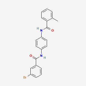 molecular formula C21H17BrN2O2 B4942070 N-[4-[(3-bromobenzoyl)amino]phenyl]-2-methylbenzamide 