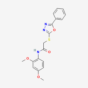 molecular formula C18H17N3O4S B4942132 N-(2,4-dimethoxyphenyl)-2-[(5-phenyl-1,3,4-oxadiazol-2-yl)sulfanyl]acetamide 