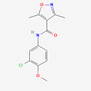 molecular formula C13H13ClN2O3 B4942335 N-(3-chloro-4-methoxyphenyl)-3,5-dimethyl-1,2-oxazole-4-carboxamide 