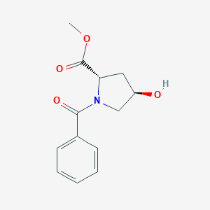 molecular formula C13H15NO4 B049424 (2S,4R)-Methyl 1-benzoyl-4-hydroxypyrrolidine-2-carboxylate CAS No. 120806-96-4