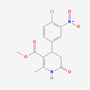 molecular formula C14H13ClN2O5 B4942457 Methyl 4-(4-chloro-3-nitrophenyl)-2-methyl-6-oxo-1,4,5,6-tetrahydropyridine-3-carboxylate 