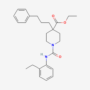 molecular formula C26H34N2O3 B4942622 ethyl 1-{[(2-ethylphenyl)amino]carbonyl}-4-(3-phenylpropyl)-4-piperidinecarboxylate 