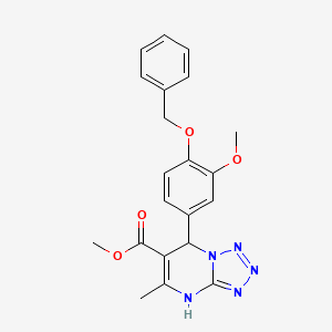molecular formula C21H21N5O4 B4942626 METHYL 7-[4-(BENZYLOXY)-3-METHOXYPHENYL]-5-METHYL-4H,7H-[1,2,3,4]TETRAZOLO[1,5-A]PYRIMIDINE-6-CARBOXYLATE 