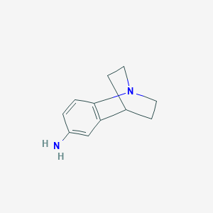 molecular formula C11H14N2 B494265 1-Azatricyclo[6.2.2.0~2,7~]dodeca-2,4,6-trien-5-ylamine 