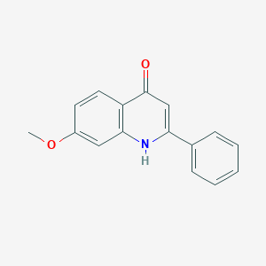 molecular formula C16H13NO2 B494273 7-Methoxy-2-phenyl-quinolin-4-ol CAS No. 20430-72-2
