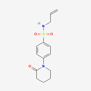 molecular formula C14H18N2O3S B4942746 N-allyl-4-(2-oxo-1-piperidinyl)benzenesulfonamide 