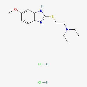 molecular formula C14H23Cl2N3OS B4942923 N,N-diethyl-2-[(6-methoxy-1H-benzimidazol-2-yl)sulfanyl]ethanamine;dihydrochloride 